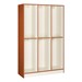 72" H Three-Wide Double-Tier Lockers without Doors - Shown in cherry